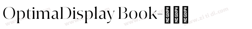 OptimaDisplay Book字体转换
